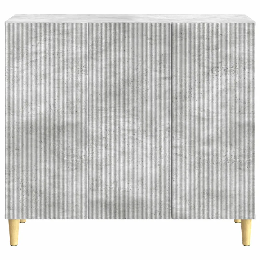 Buffet Gris béton 89 x 34,5 x 80 cm Bois d'ingénierie - 6