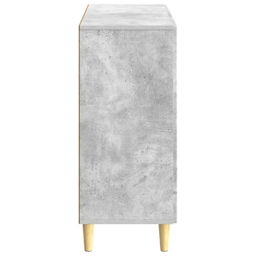 Buffet Gris béton 89 x 34,5 x 80 cm Bois d'ingénierie - 7
