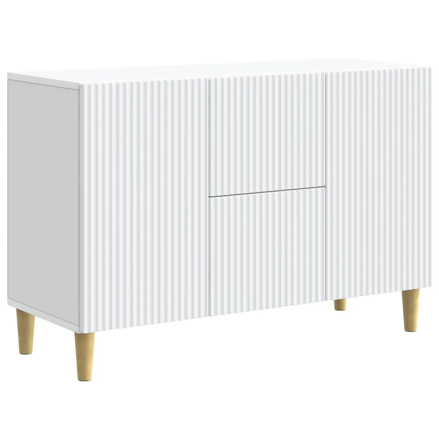 Buffet Blanc 89 x 34,5 x 60 cm Bois d'ingénierie - 2