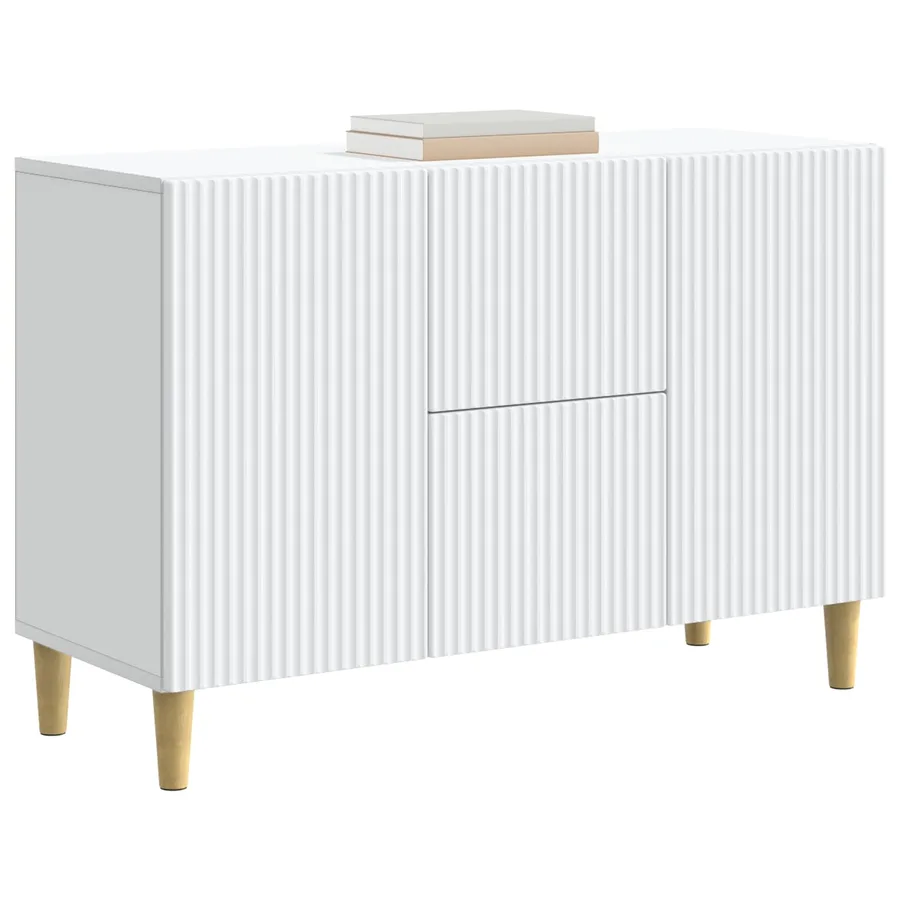 Buffet Blanc 89 x 34,5 x 60 cm Bois d'ingénierie - 3