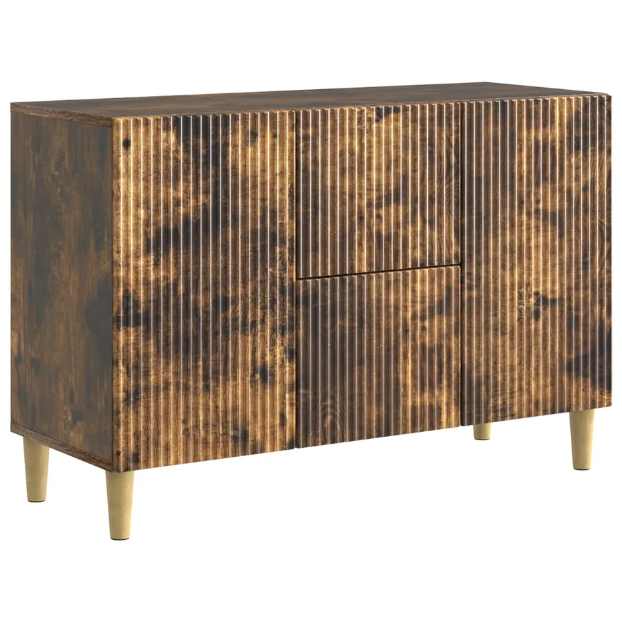 Buffet Chêne fumé 89 x 34,5 x 60 cm Bois d'ingénierie - 2