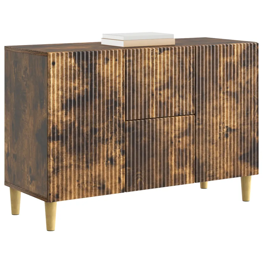 Buffet Chêne fumé 89 x 34,5 x 60 cm Bois d'ingénierie - 3