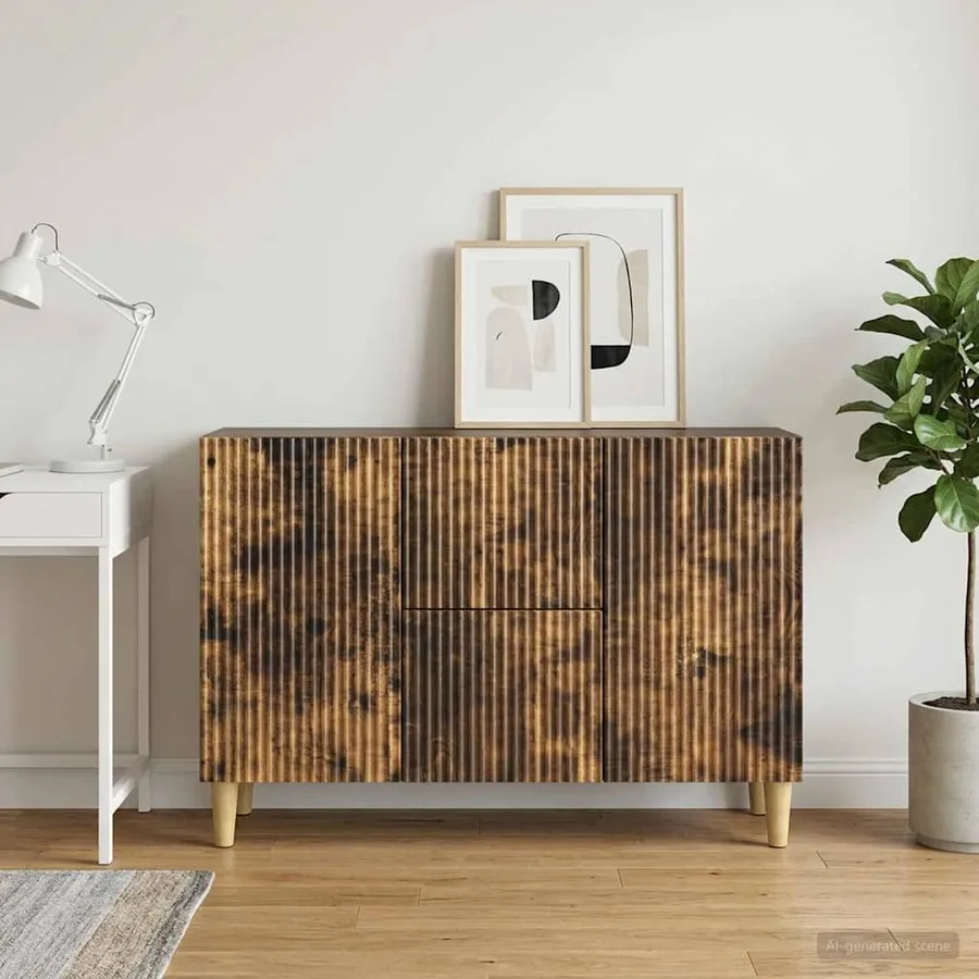 Buffet Chêne fumé 89 x 34,5 x 60 cm Bois d'ingénierie - 4