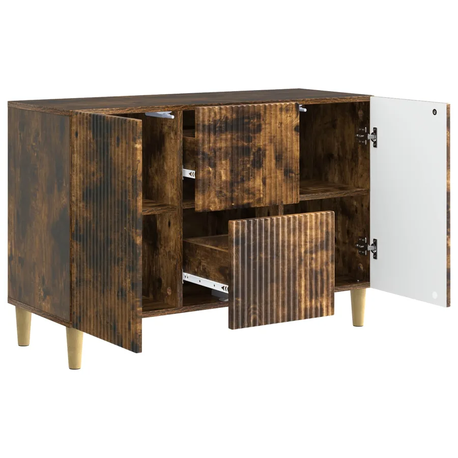 Buffet Chêne fumé 89 x 34,5 x 60 cm Bois d'ingénierie - 5