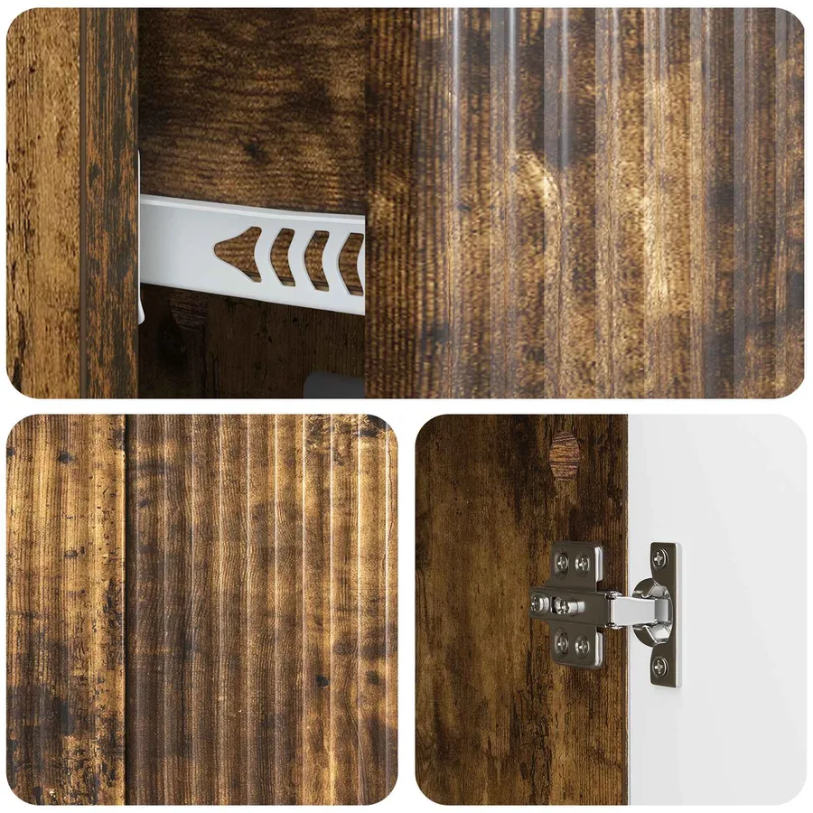 Buffet Chêne fumé 89 x 34,5 x 60 cm Bois d'ingénierie - 9