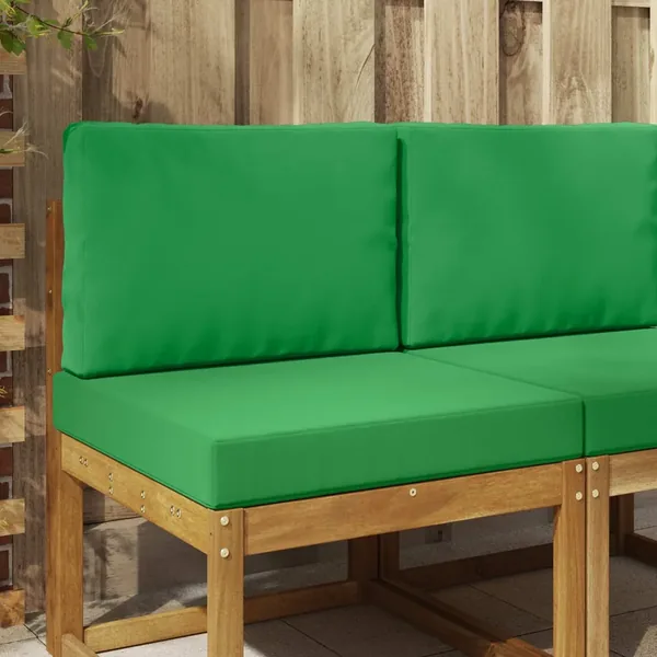 Coussin de canapé d'extérieur 2 pcs Vert Polyester