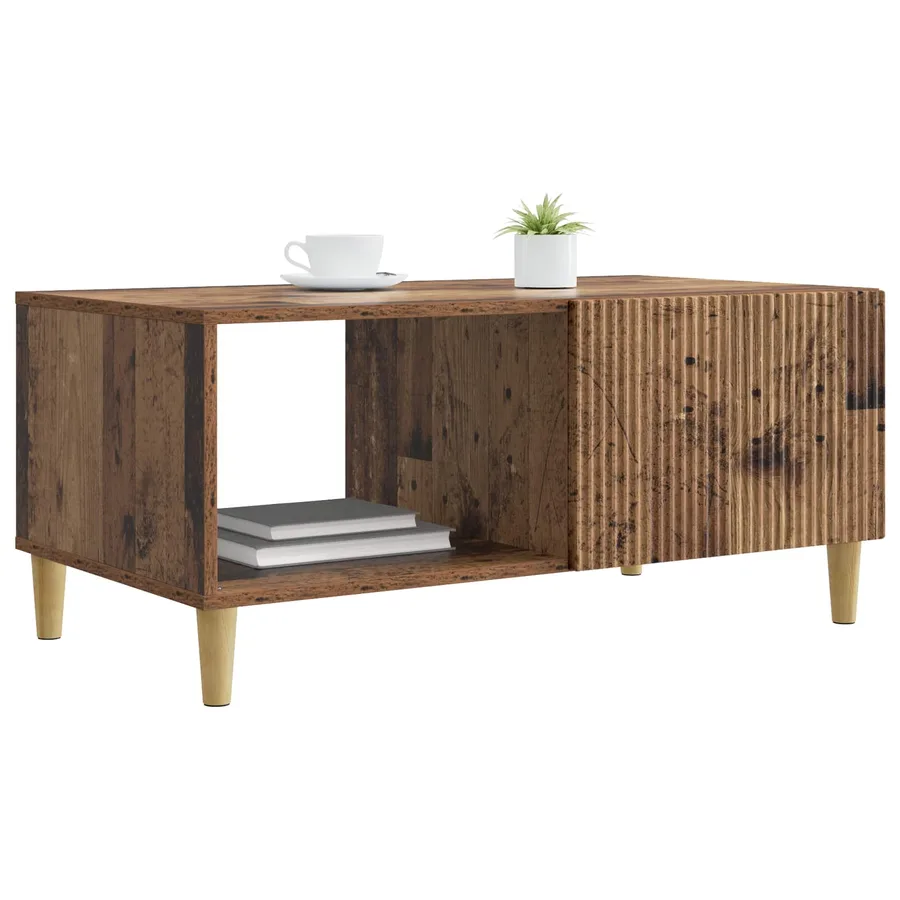 Table basse Bois ancien 90 x 50 x 40 cm Bois d'ingénierie - 3