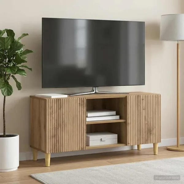 Meuble TV 102 x 34,5 x 50 cm Chêne artisanal Bois d'ingénierie