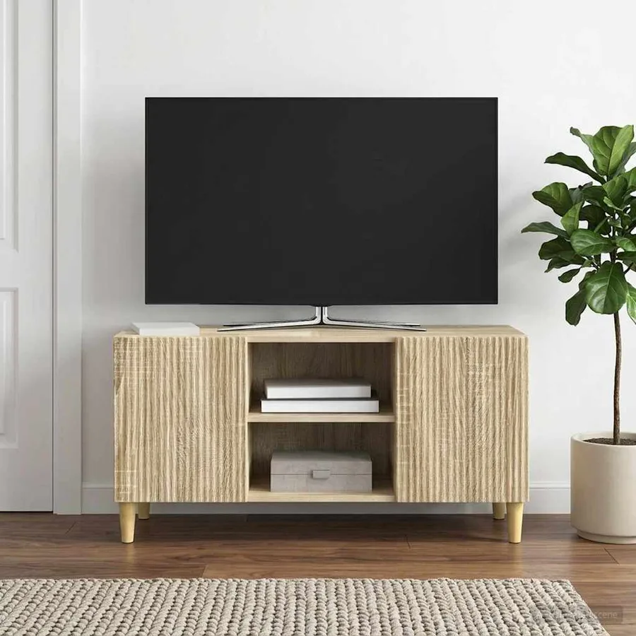 Meuble TV Chêne Sonoma 102 x 34,5 x 50 cm Bois d'ingénierie - 4