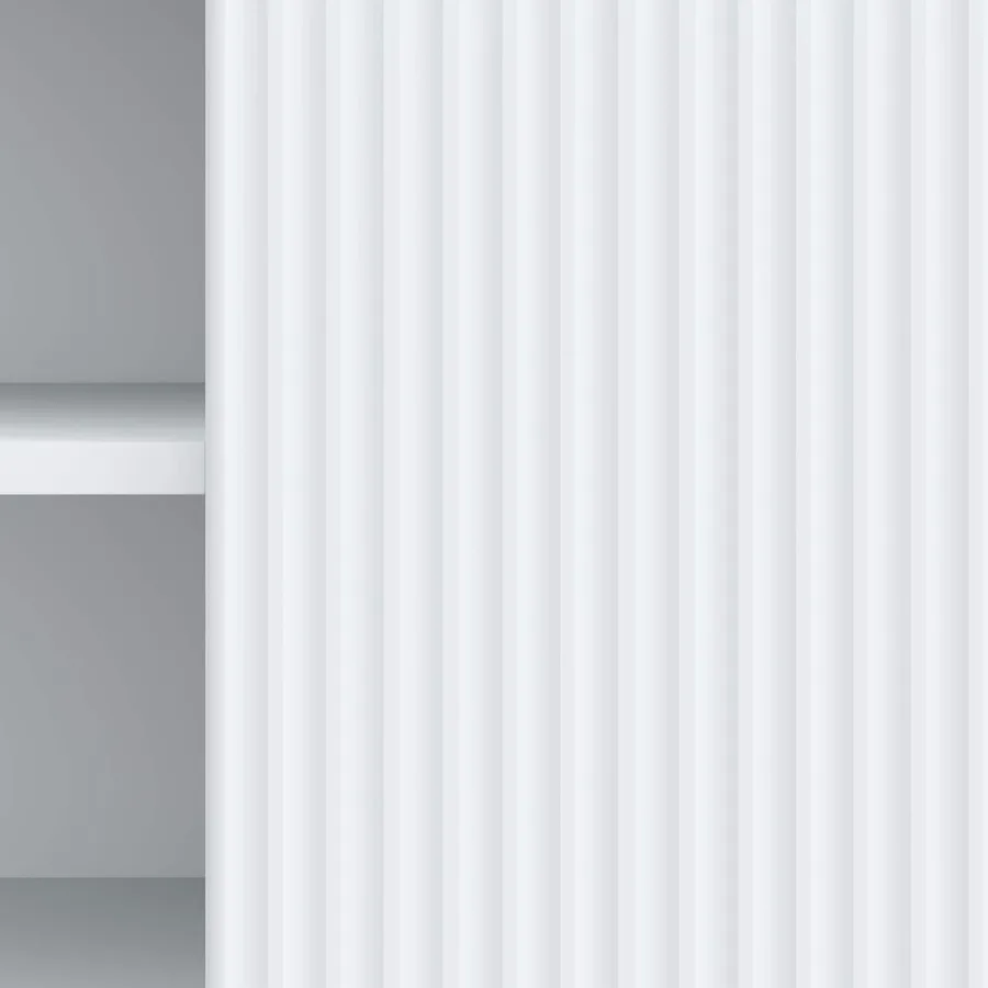 Meuble TV Blanc 102 x 34,5 x 50 cm Bois d'ingénierie - 10