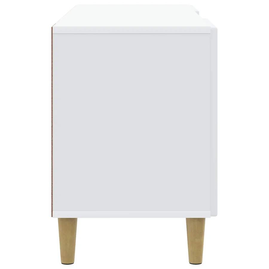 Meuble TV Blanc 102 x 34,5 x 50 cm Bois d'ingénierie - 7