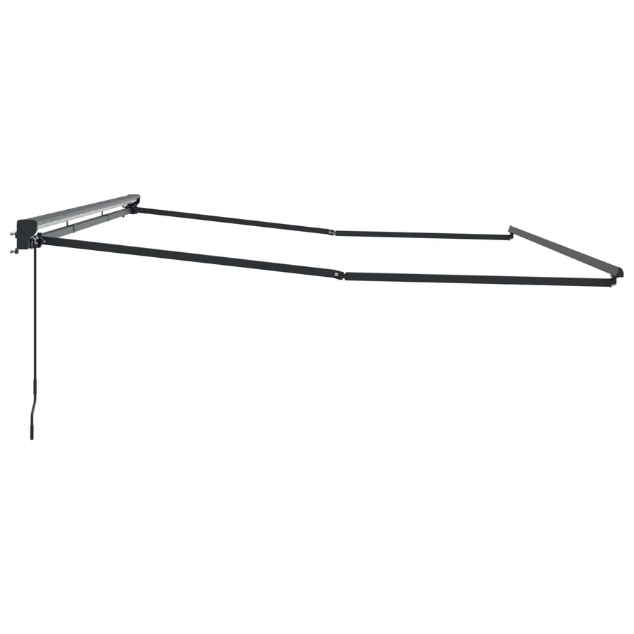 Cadre de auvent manuel Réglable Anthracite 5 × 3,5 m Acier - 4