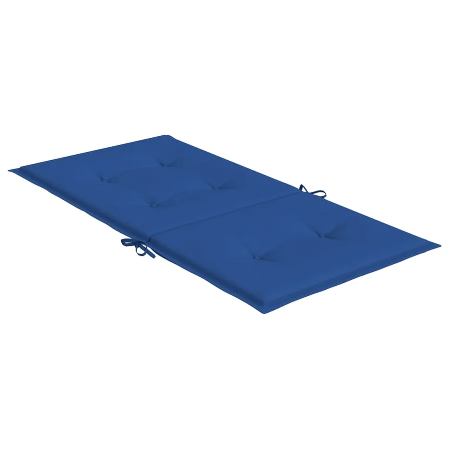 Coussins de chaise de jardin à dossier bas lot de 4 bleu royal - 6