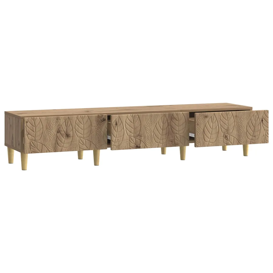 Meuble TV 147 x 34,5 x 30 cm Chêne artisanal Bois d'ingénierie - 4