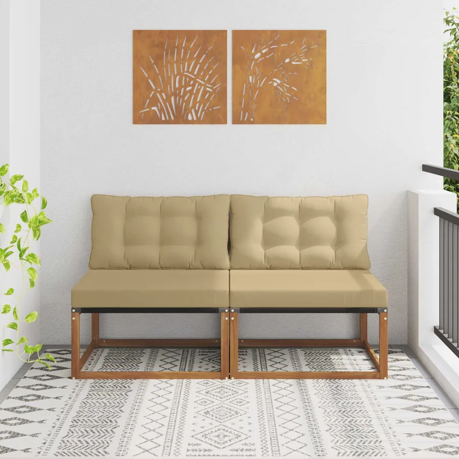 2 Pièce Sofa de milieu extérieur