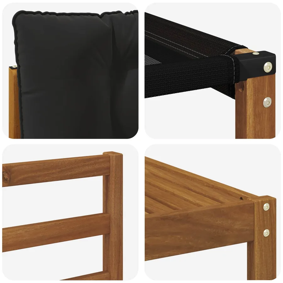Ensemble de canapés d'extérieur 7 pcs Naturel et Noir - 7