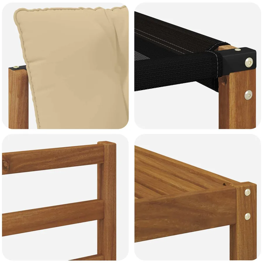 Ensemble de canapés d'extérieur 5 pcs Naturel et Beige - 7