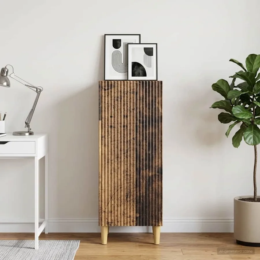 Buffet Bois ancien 33 x 34,5 x 90 cm Bois d'ingénierie - 4