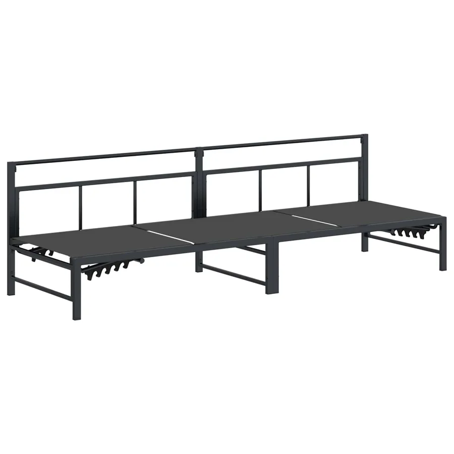 Transat Noir 200 x 62 x 59,5 cm Textilène - 2