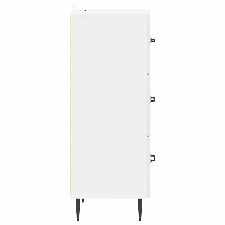 Armoire à tiroirs Blanc brillant 33 x 34,5 x 89,5 cm - 7