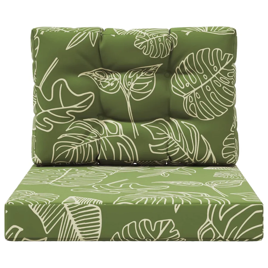 Coussin de canapé d'extérieur 2 pcs Modèle feuille Polyester - 6
