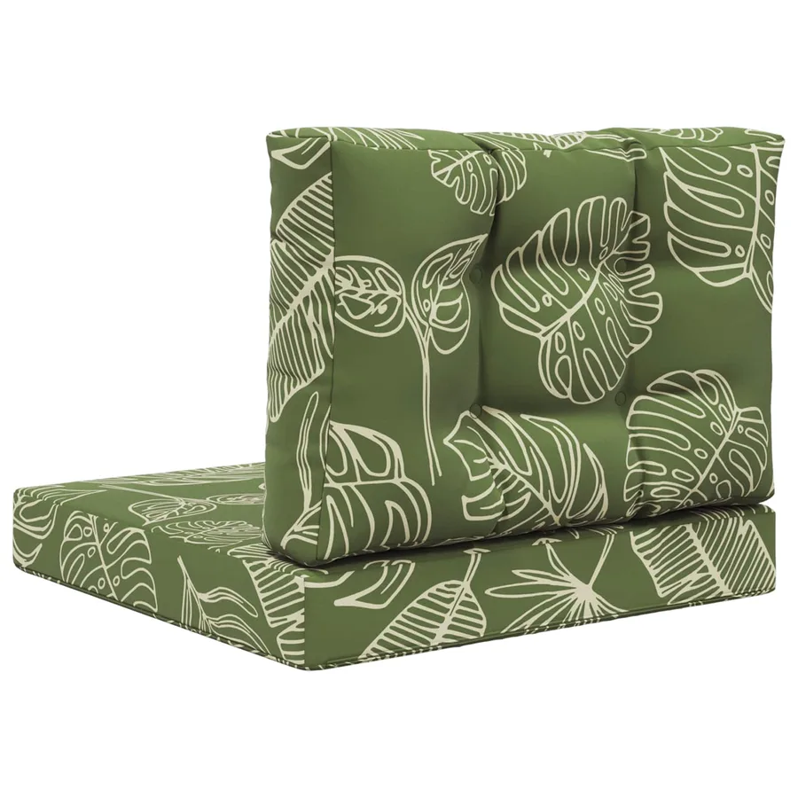 Coussin de canapé d'extérieur 2 pcs Modèle feuille Polyester - 7
