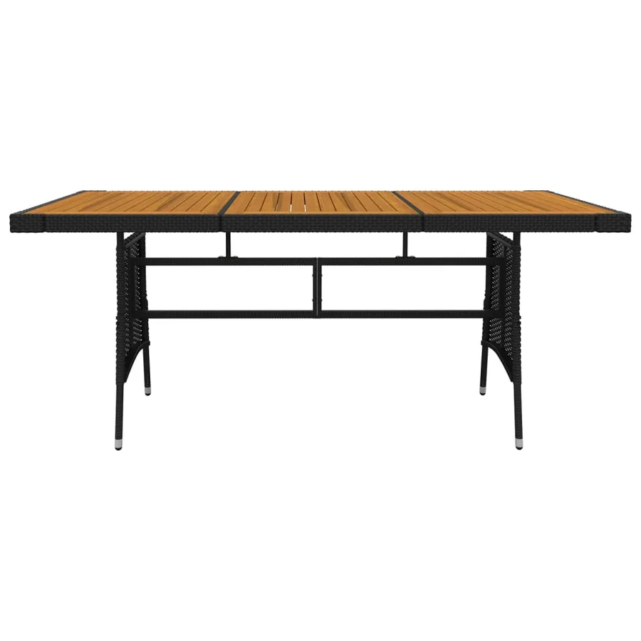 Ensemble à manger d'extérieur 9 pcs Résine tressée Noir - 7