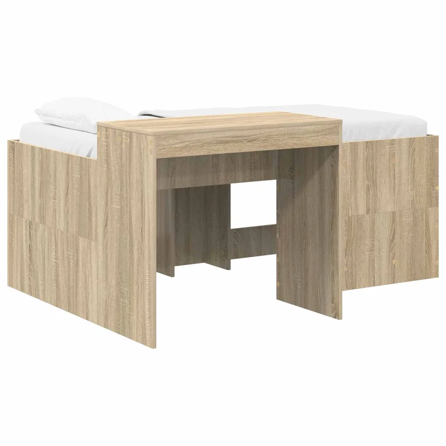 Lit haut pour enfants avec bureau Chêne Sonoma 80 x 160 cm - 2