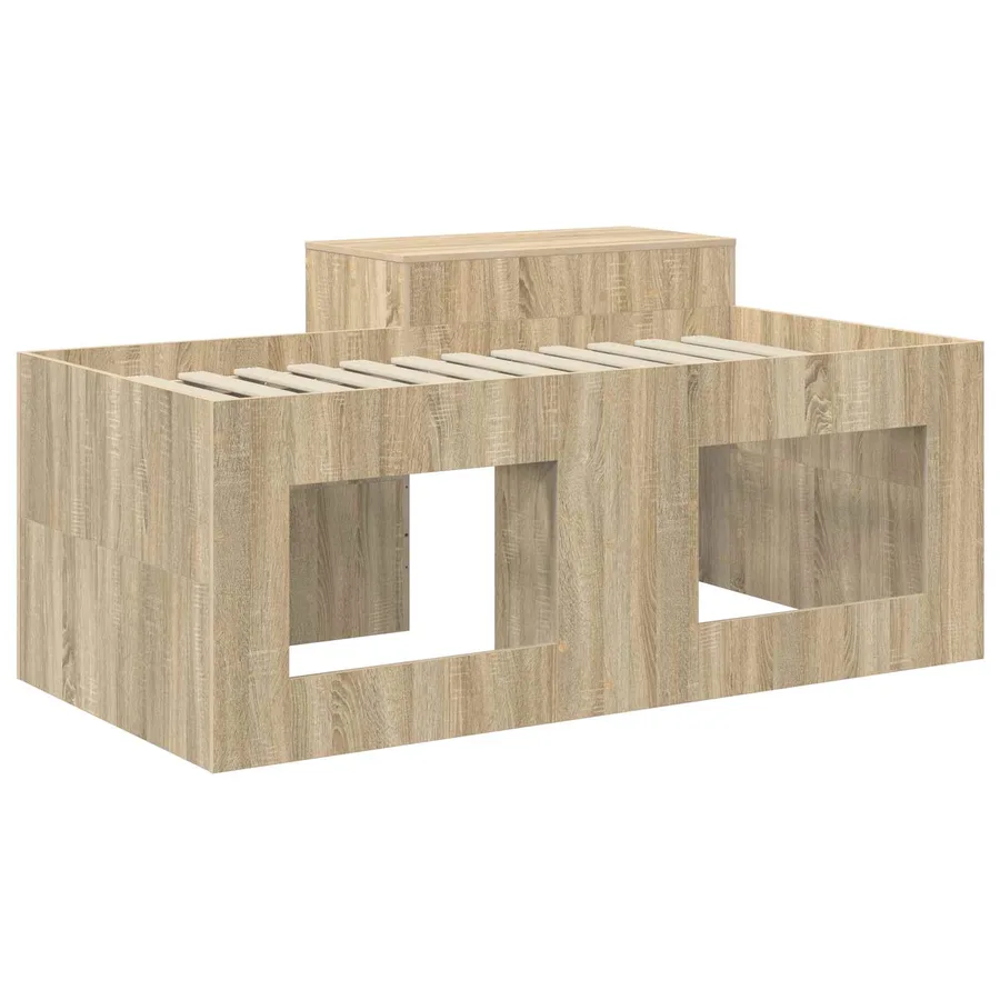 Lit haut pour enfants avec bureau Chêne Sonoma 80 x 160 cm - 5