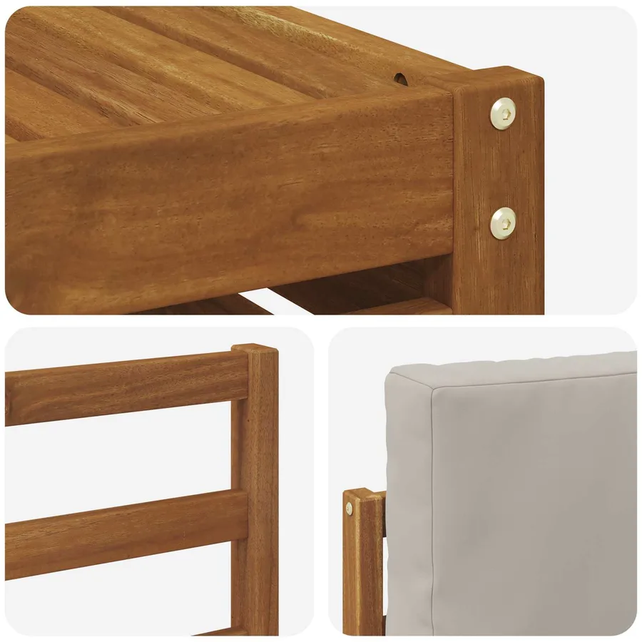 Ensemble de canapés d'extérieur 8 pcs Gris Naturel et Clair - 7