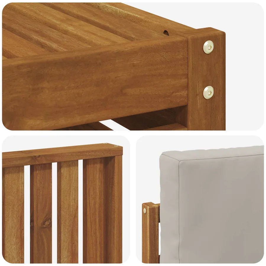 Ensemble de canapés d'extérieur 8 pcs Gris Naturel et Clair - 7