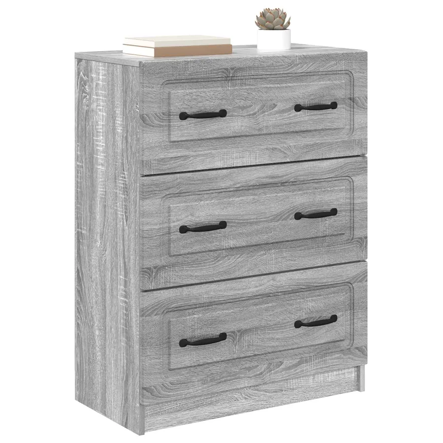 Armoire à tiroirs Sonoma gris 66 x 34,5 x 87 cm - 3