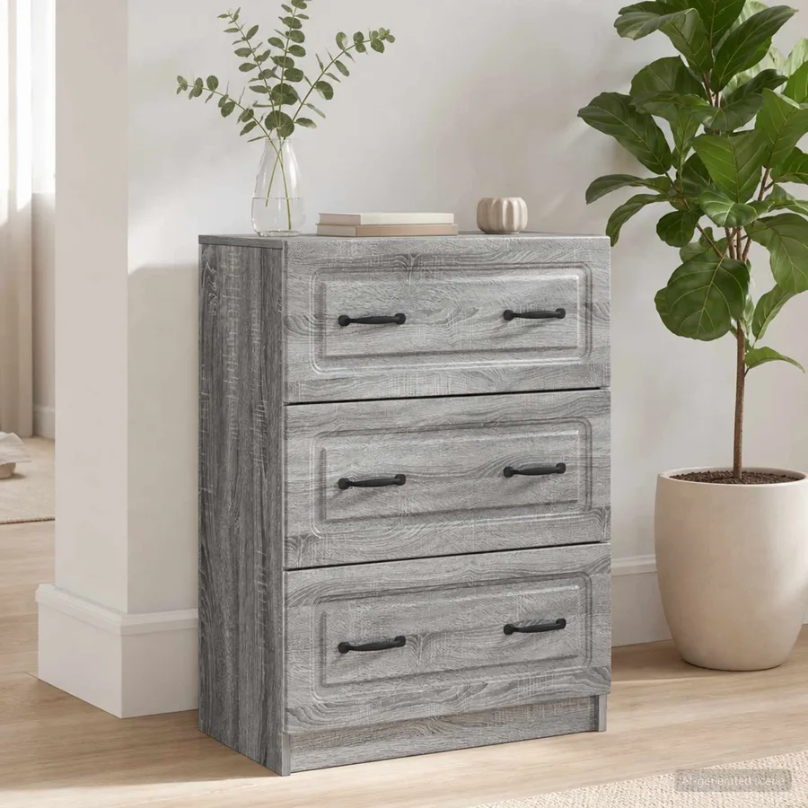 Armoire à tiroirs Sonoma gris 66 x 34,5 x 87 cm - 4