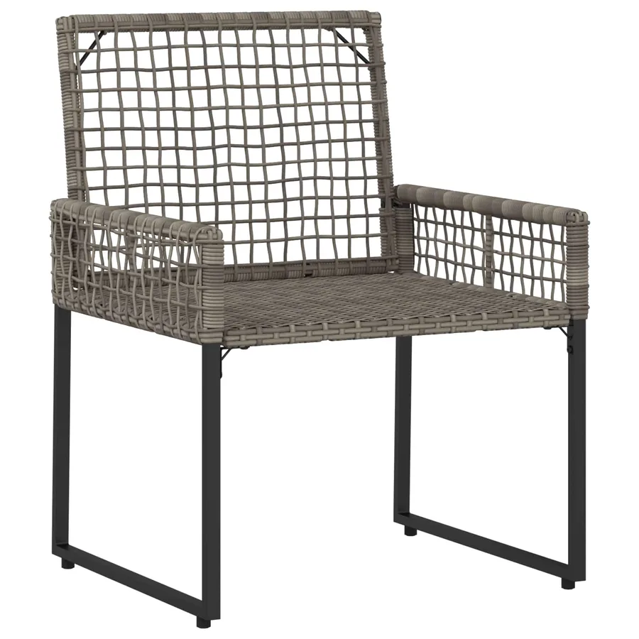 Ensemble de meubles d'extérieur avec coussin 3 pcs Gris - 5