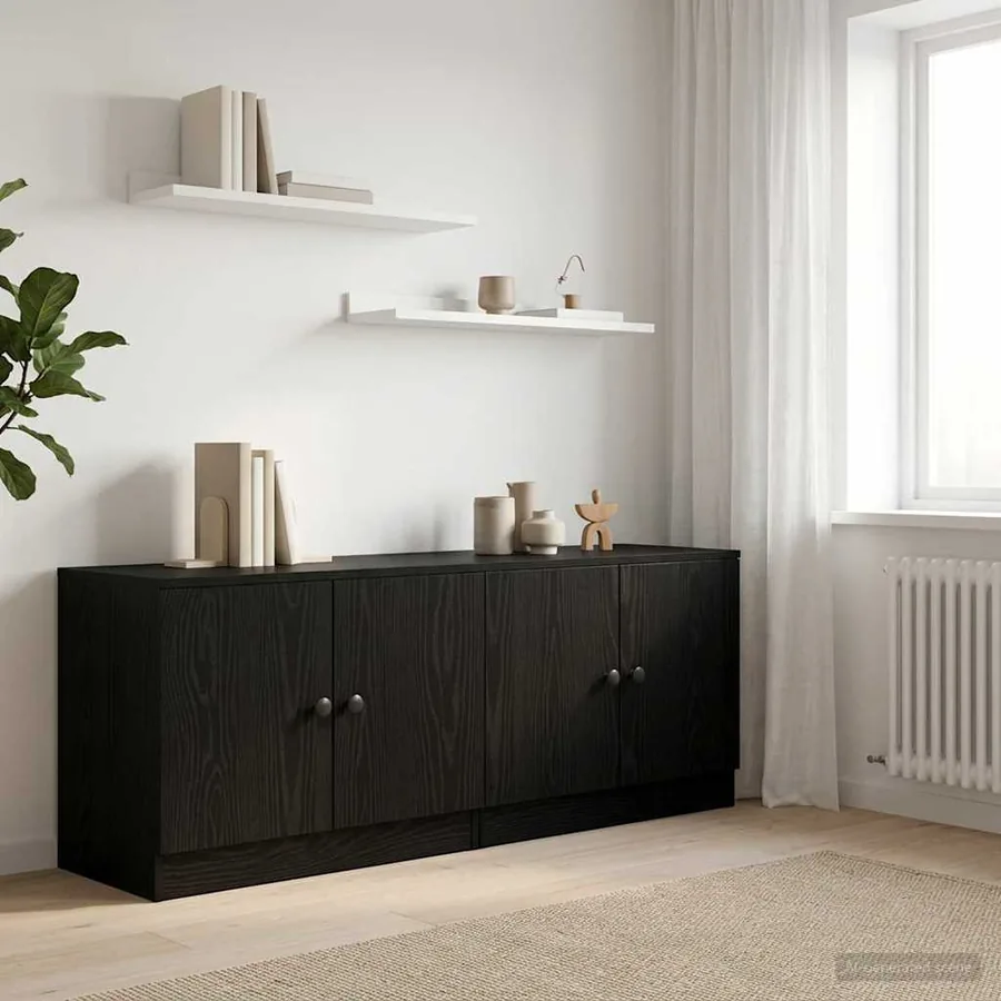 Armoire de rangement pour lit mezzanine 2 pc Chêne noir