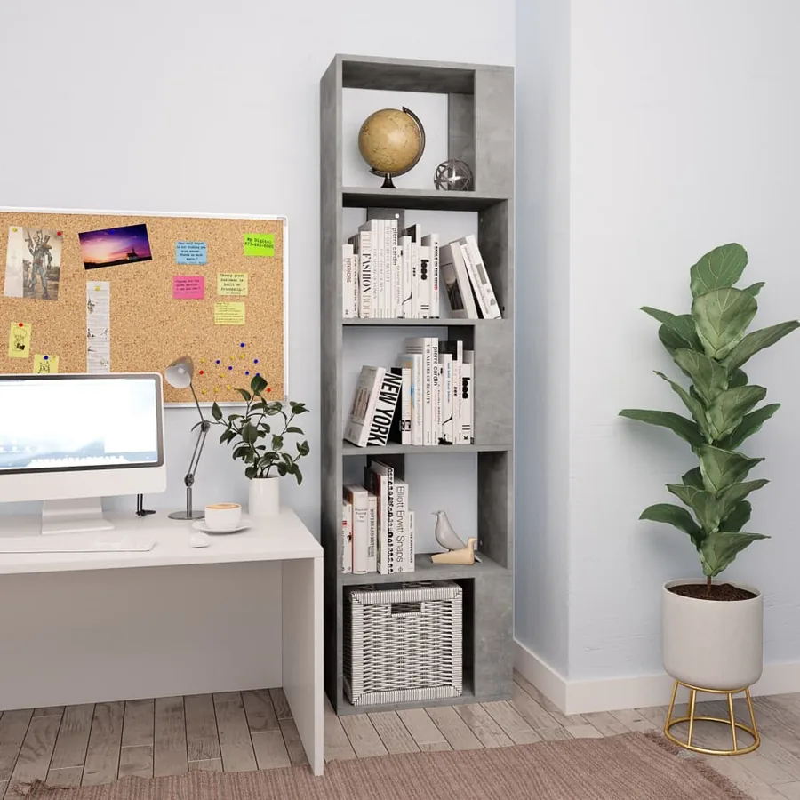 Bookcase/Room divider Concrete grey Engineered wood