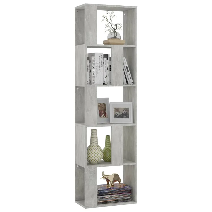 Bookcase/Room divider Concrete grey Engineered wood - 3