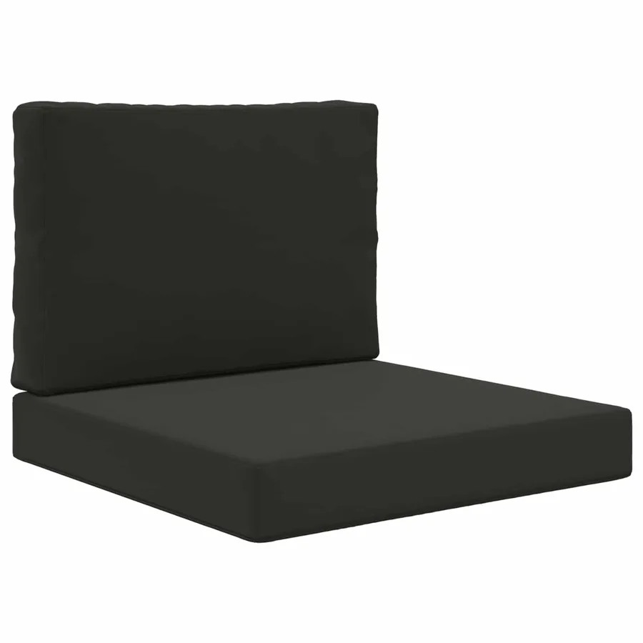 Coussin de canapé d'extérieur 2 pcs Noir Polyester - 2