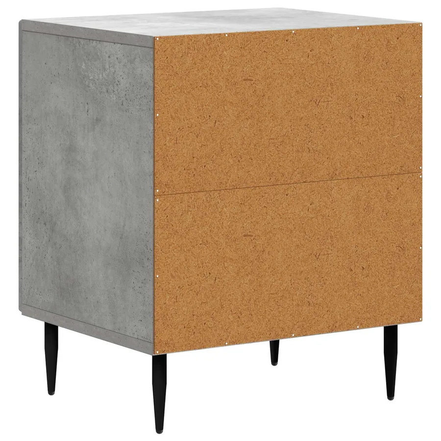 Cabinet de chevet 2 pcs Gris béton 43 x 34,5 x 50 cm - 9