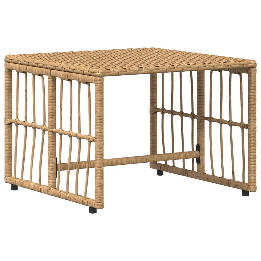 Ensemble de meubles d'extérieur 5 pcs Blanc Naturel et Crème - 9