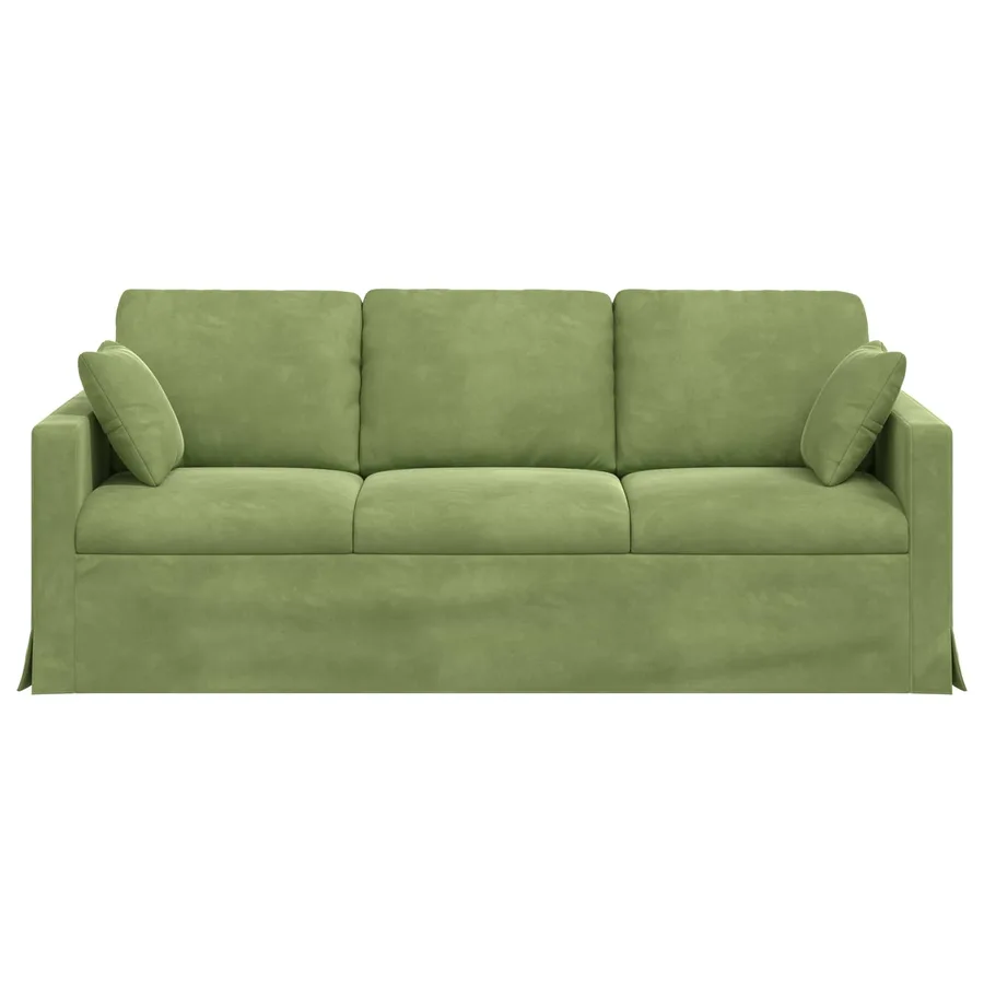 Canapé Vert clair 198 x 78 x 80 cm Velours - 4