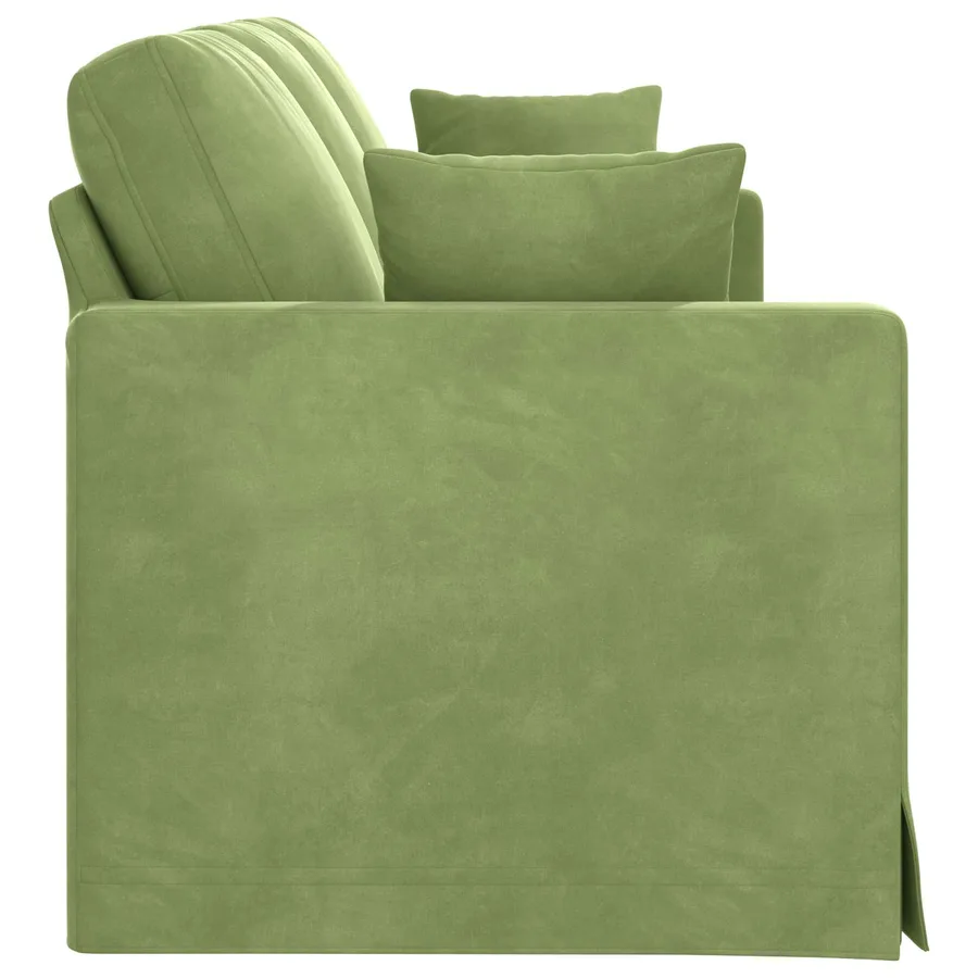 Canapé Vert clair 198 x 78 x 80 cm Velours - 5