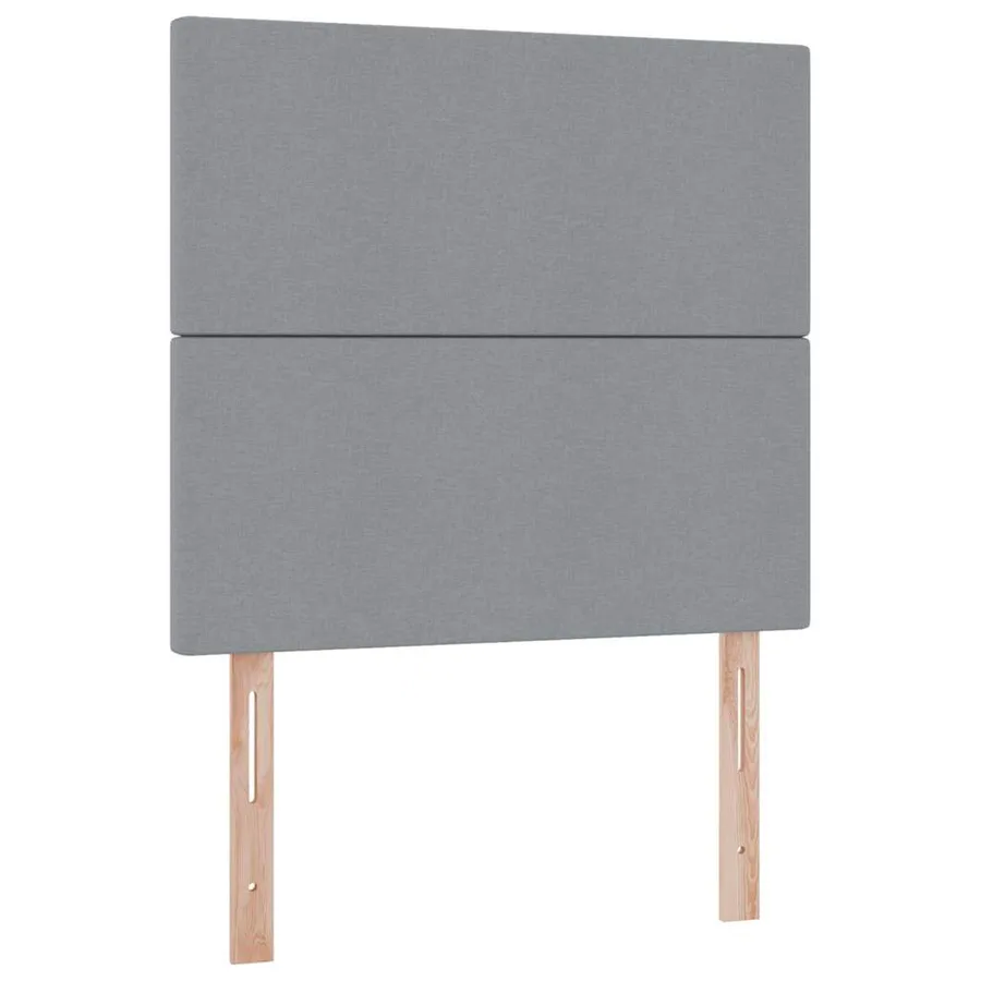 Lit de rangement LED avec matelas Gris clair 100 x 200 cm Tissu - 8