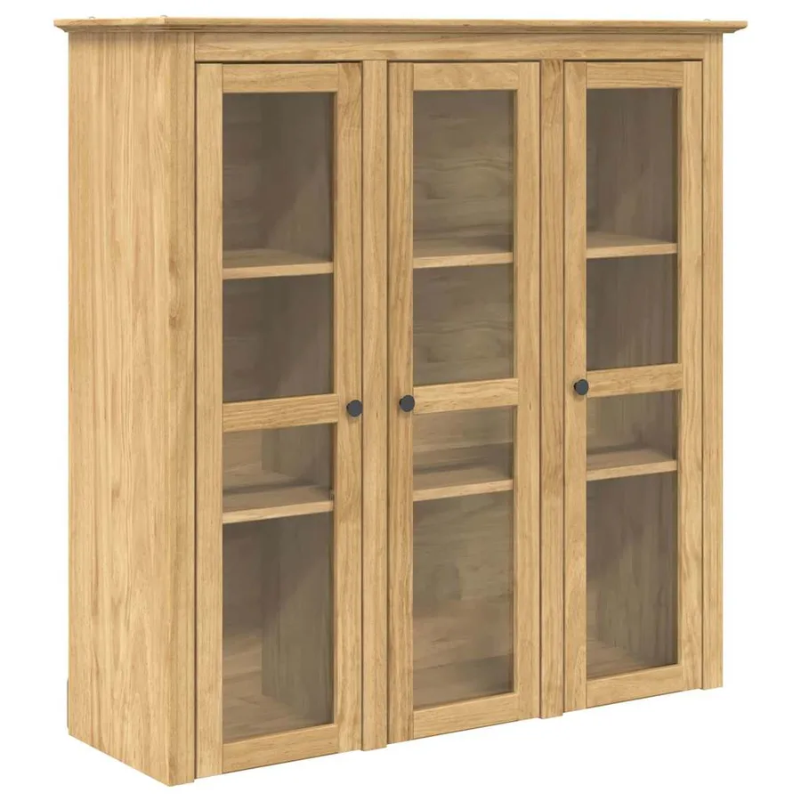 Meuble avec Portes en Verre BODO Marron miel - 2