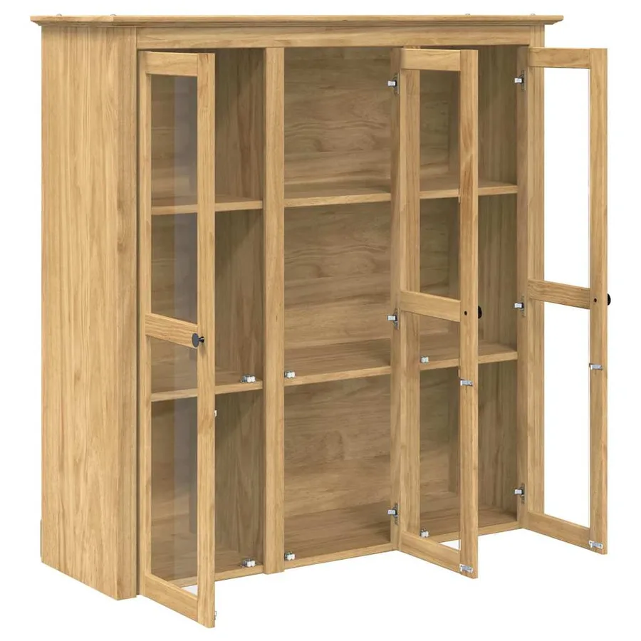 Meuble avec Portes en Verre BODO Marron miel - 3