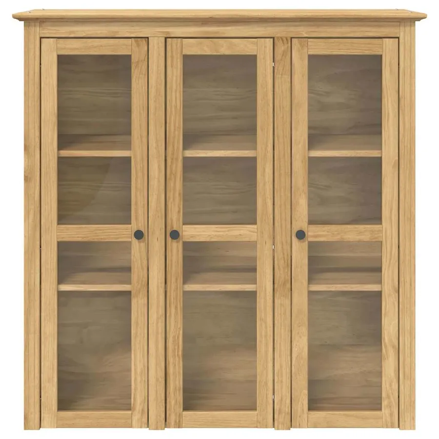 Meuble avec Portes en Verre BODO Marron miel - 4