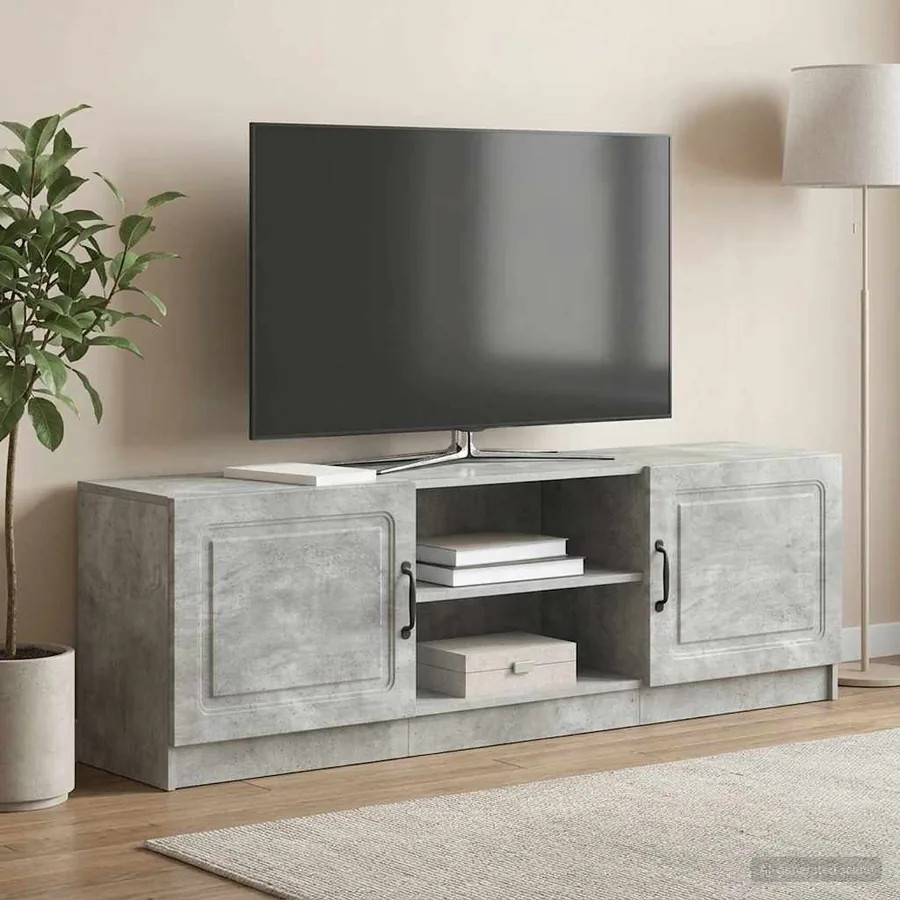 Meuble TV Gris béton 150 x 31 x 47 cm Bois d'ingénierie