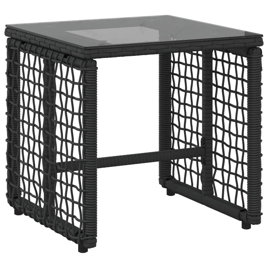 Ensemble de meubles d'extérieur 3 pcs Noir et turquoise - 6