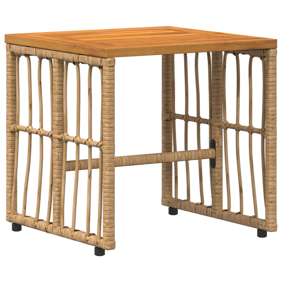 Ensemble de meubles d'extérieur 3 pcs Blanc Naturel et Crème - 7