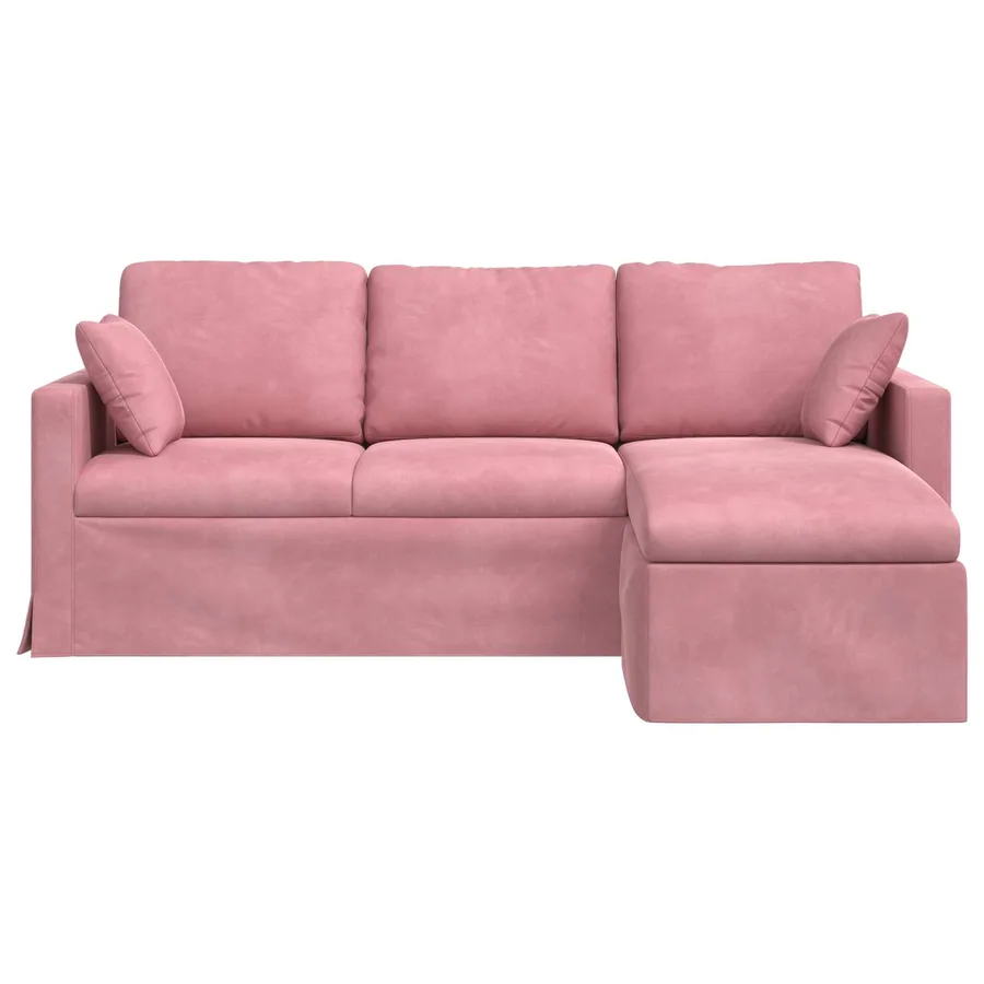 Canapé Rose 198 x 134 x 80 cm Velours - 4